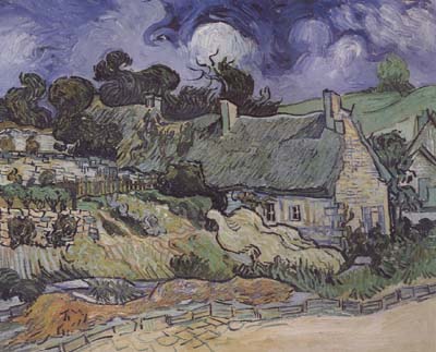 Vincent Van Gogh Thatched Cottages at Cordeville,at Auvers-sur-Oise (mk06)